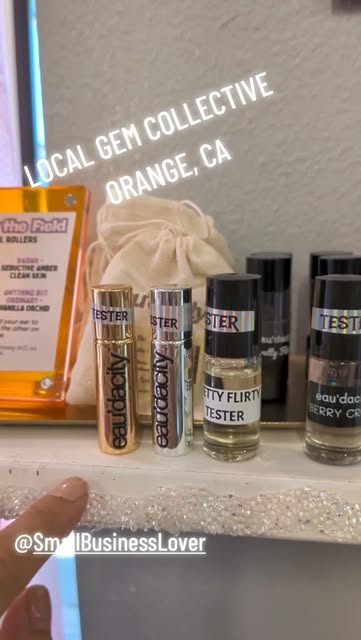 Eau’dacity testers on the shelf at Local Gem Collective in Orange, CA